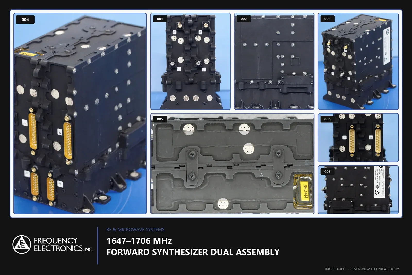 FEI forward synthesizer dual assembly shown from multiple technical views